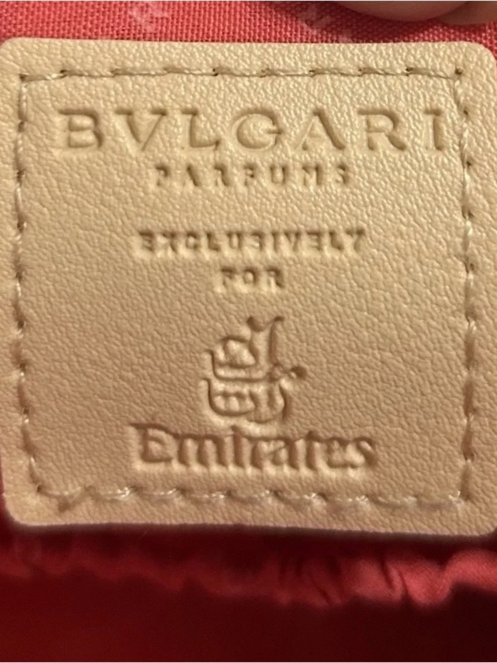 Emirates Airlines BVLGARI First Class Champagne Cream Amenity Kit w/ Toiletries
